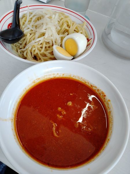「冷やし味噌＋卵」@蒙古タンメン 中本 船橋店の写真