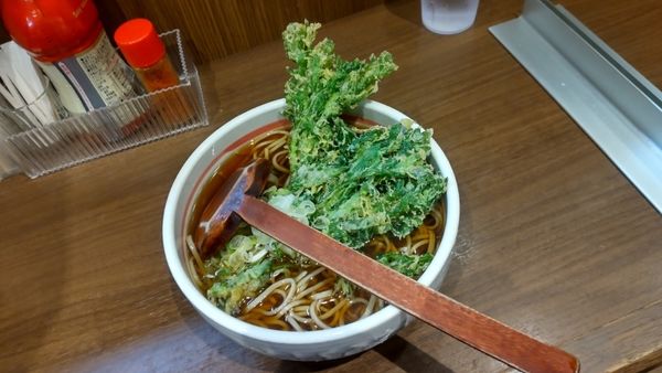 「春菊天そば」@はないちの写真