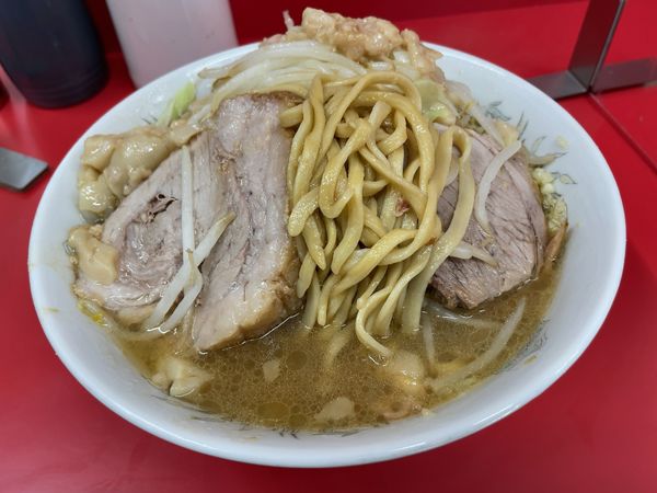 「小 半分 ニンニクアブラ」@ラーメン二郎 一橋学園店の写真