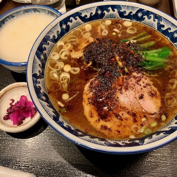 けんけん香麺+中華粥(小)※Cセット、+塩ガッチャン