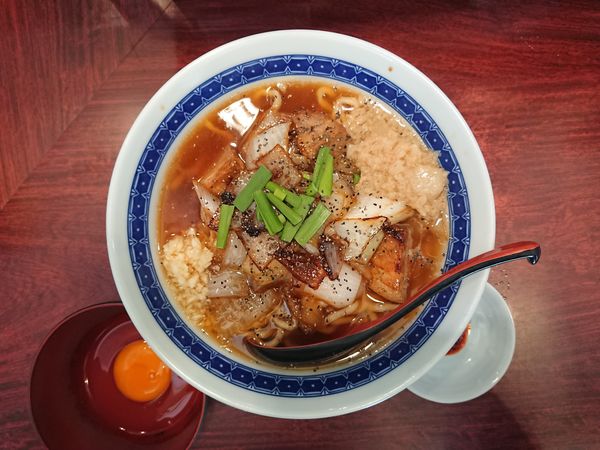 「スタミナ中華＋生卵」@中華そば たた味の写真