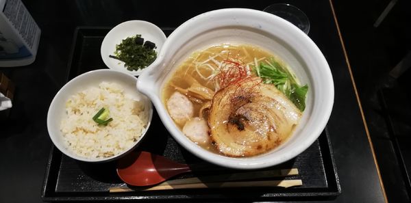 「銀笹ラーメン塩＋半鯛めし1100円」@麺処 銀笹の写真