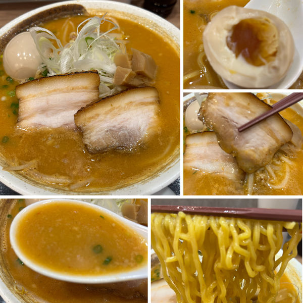 「辛味噌拉麺 2辛 100円 麺大盛り100円 味玉100円」@札幌味噌拉麺 かけるの写真