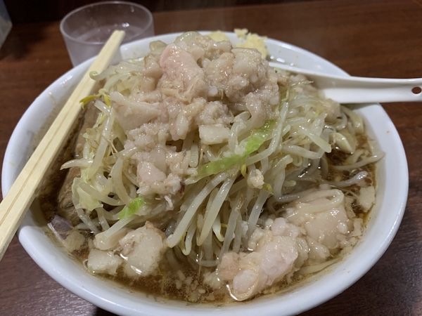「【限定】ラーメンポン酢+ニンニク+脂　900円」@D麺の写真