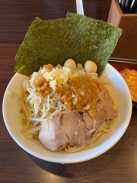 「冷やし中華  豚増し のり うずら ピリ辛ネギ」@ピコピコポンの写真