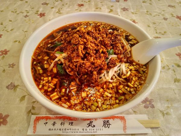 「台湾風唐辛子汁そば（タイナンメン）　大辛　大盛」@中華 丸勝の写真