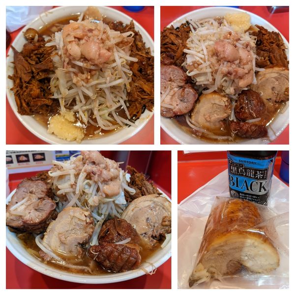 「小ラーメン＋鶏ほぐしダブル＋豚2枚（無料）＋黒烏龍茶（無料）」@麺屋 桐龍 久喜店の写真