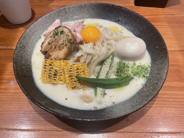 「【限定】ジャガイモの冷製スープ和えそば」@麺屋 真心の写真
