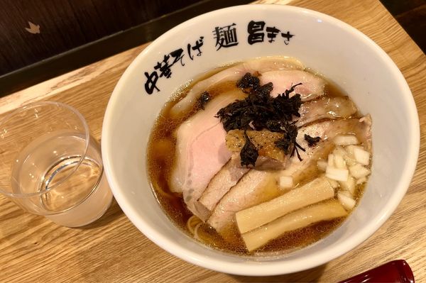 「チャーシュー煮干らぁ麺 & ばら海苔ご飯小」@煮干し中華そば 昌まさの写真