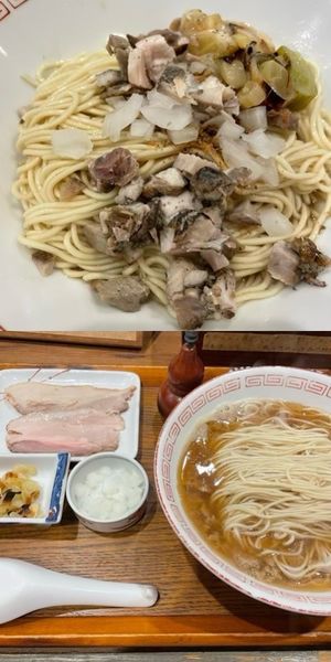 「烏賊 和え麺」@炭火焼濃厚中華そば 奥倫道の写真