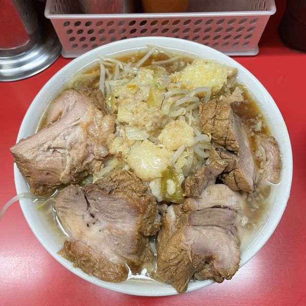 「小豚　全マシ　カタカタ」@ラーメン二郎 上野毛店の写真