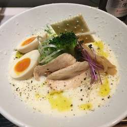 【限定】冷たい白いらーめん+〆リゾット