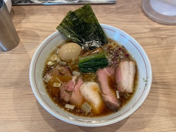 「特製手揉み中華そば」@麺処 にし尾の写真