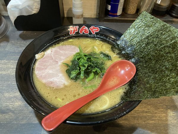 「ラーメン+ライス大」@がん家の写真