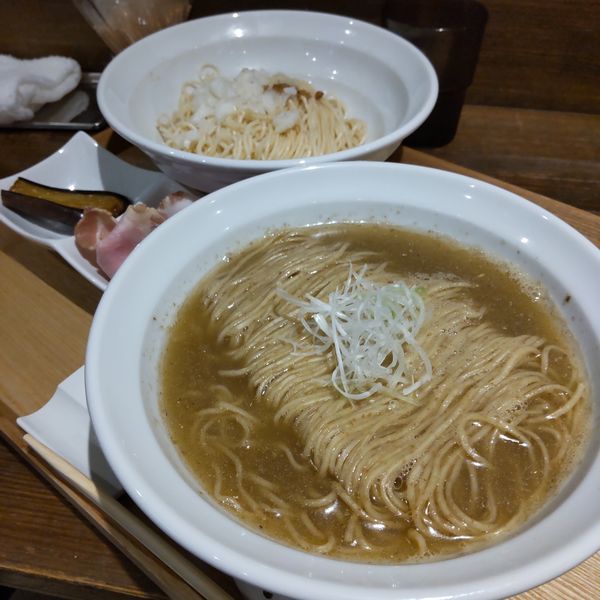 「【限定】特撰煮干三種の重ね塩蕎麦（￥1,000）＋黒酢の和玉」@NIBOSHIMANIAの写真