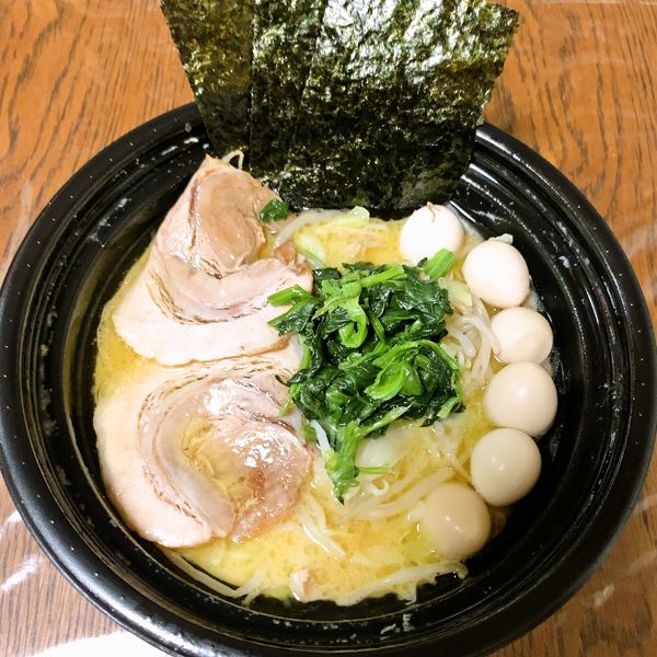 「【テイクアウト】ベジタブル家系（醤油味）」@横浜家系ラーメン 壱角家 上野店の写真