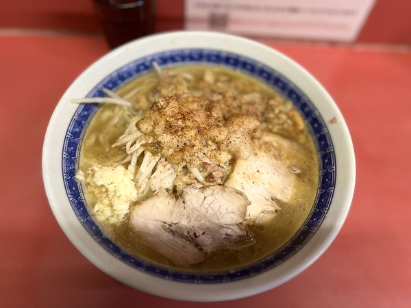 「小ラーメン(麺半分.野菜少なめニンニク少し.アブラ)800円」@ラーメン二郎 桜台駅前店の写真