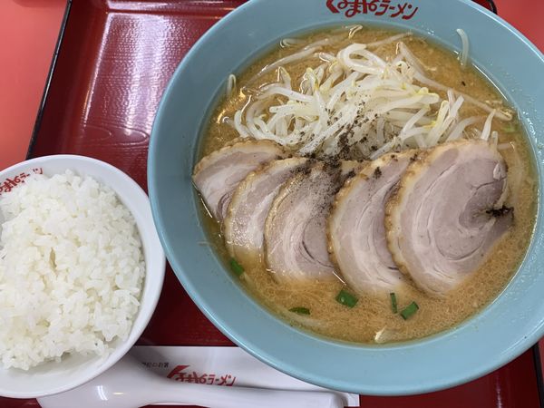 「味噌ラーメン ＋チャーシュー5枚」@くるまやラーメン 宇都宮今泉店の写真