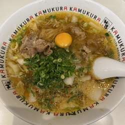 【期間限定】牛すき月見ラーメン　１１００円