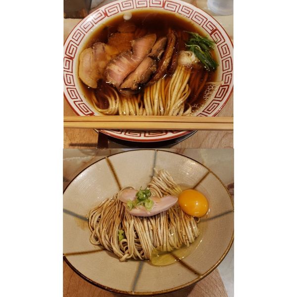 「あってりめん醤油1,300円＋丸鶏の和え玉500円」@improv.の写真