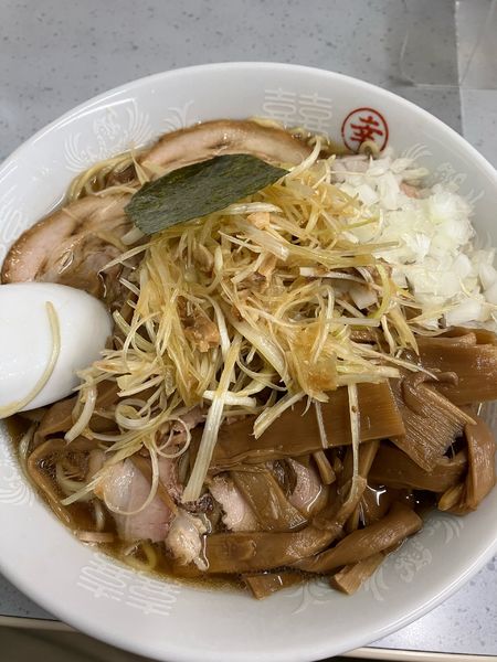 「ネギメンマチャーシューミックスそば」@丸幸の写真