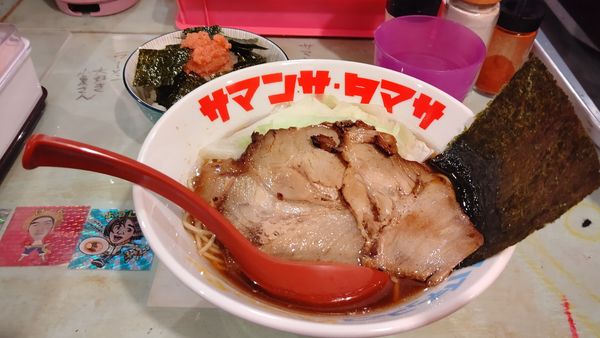 「朝ラー醤油５００円（魚介煮干し変更）&ノリ明太ごはん１００円」@ハイデン.コッコFACTORYサマンサ・タマサの写真