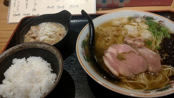 「あら炊き支那そば（塩）+Ｂセット」@幸屋きよまる 総本店の写真