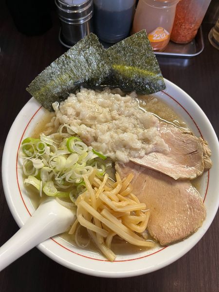 「塩ラーメン中盛身入り」@手打ち中華そば 酒田の写真