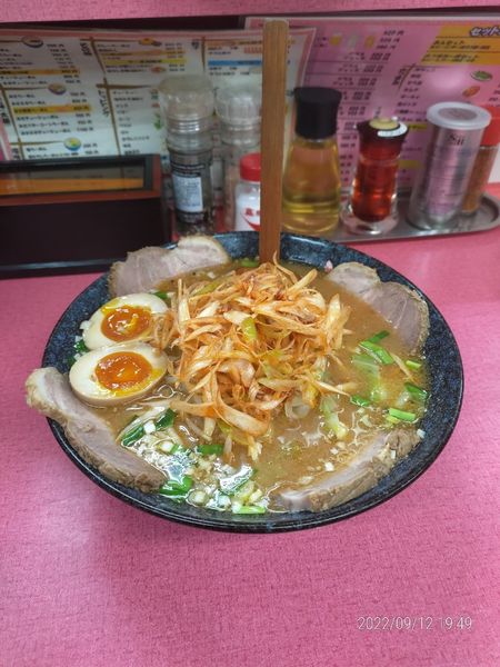 「ネギ味噌チャーシュー＋味玉」@らーめん庵の写真