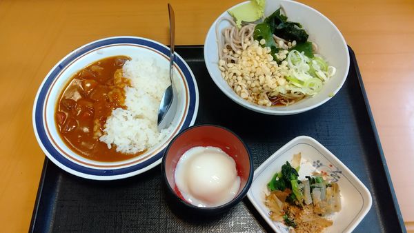 「朝カレーセット（¥420)」@名代 富士そば 神田店の写真