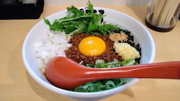 「カレー台湾まぜそばチーズ入(大)」@麺屋こころ 新丸子店の写真