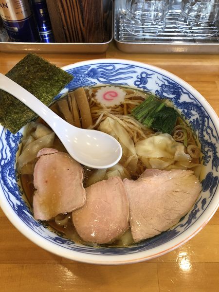 「ワンタン麺1020円」@白河手打中華そば 法隆の写真