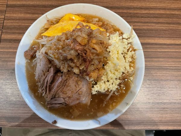 「ラーメン　ヤサイ　ニンニク　チーズ」@夢を語れ 岐阜の写真