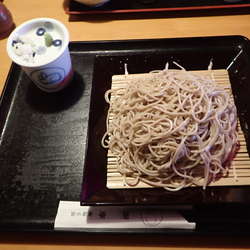 もりそば(650円)+大盛(220円)