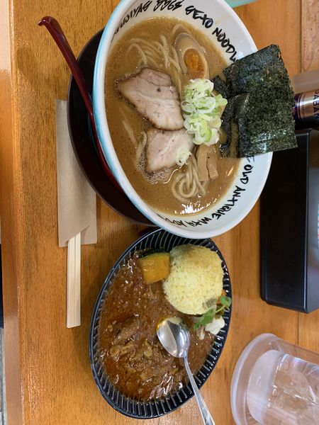 「鶏煮干中華そば+セットカレー(ポーク)@1300」@KOKOROYAの写真