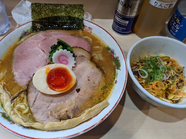 「【限定】生姜味噌ラーメン＋大盛り＋辛ネギ」@手揉み中華そば 中村の写真