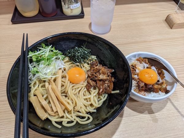 「お得セット（醤油・油そば）」@油そば専門店 横浜麺屋 とりのゆの写真