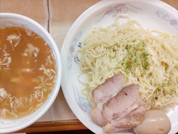 「塩つけ麺＋煮玉子＋チャーシュー」@栄龍の写真