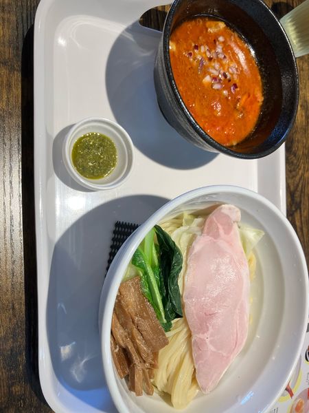 「えびトマトつけ麺」@らーめん ちくら製作所の写真