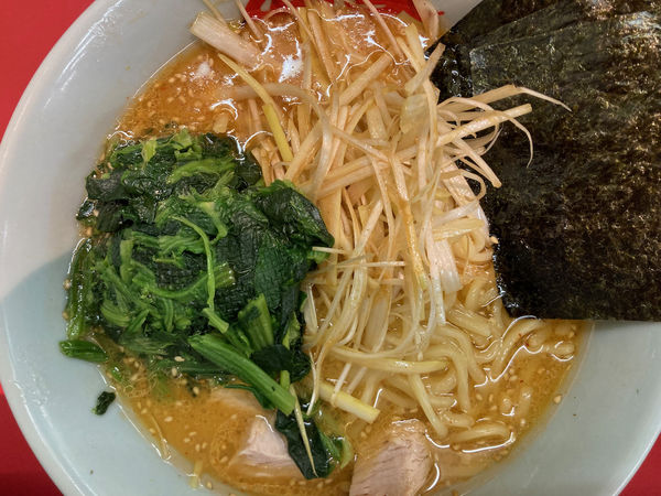 「特製味噌ネギラーメン 930円（ほうれん草+120円）」@ラーメン山岡家 日立東金沢店の写真