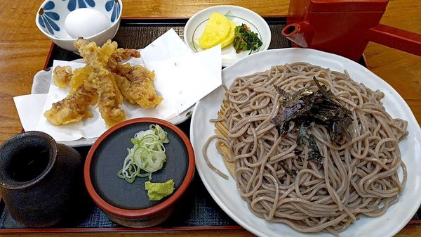 「げそ天ざるそば」@そば処 吉亭の写真