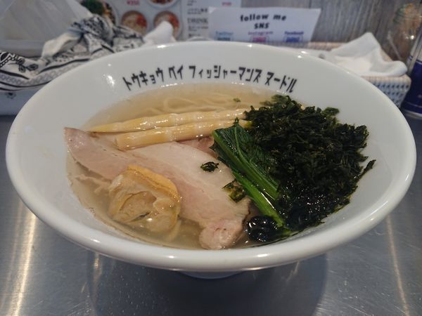 「潮らぁ麺＋バラ干し海苔」@Tokyo Bay Fisherman's noodleの写真