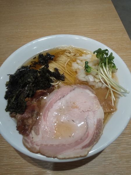 「味玉煮干しそば(白)980円」@一番だしラーメン しんせんの写真