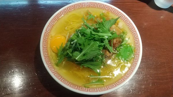 「真鯛中華そば（この日限定）1200円、生玉子50円」@中華そば えもとの写真