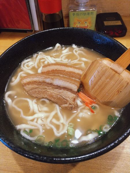 「ラフテーそば」@沖縄料理 願寿亭の写真