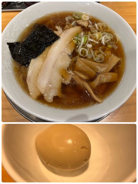 「中華そば琴平荘　クーポン味玉」@らあめん花月嵐 不動前店の写真