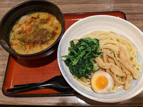「味噌つけ麺 ほうれんそう」@優勝軒 狭山店の写真