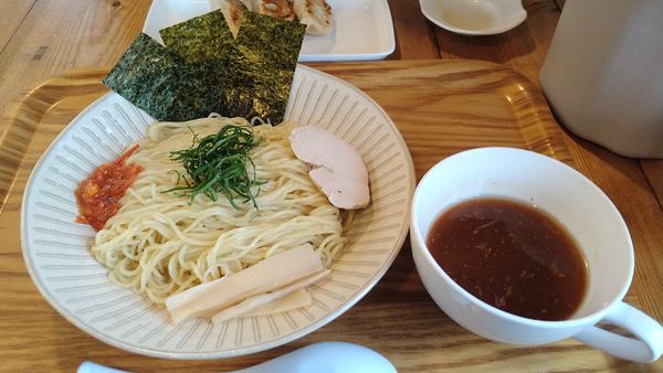 「【限定】あさりのつけ麺¥1000-餃子5個¥500-」@あたりやの写真