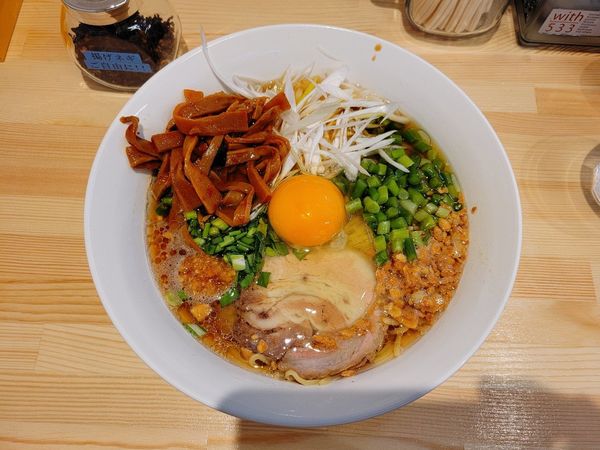 「にんにくラーメン + メンマ」@麺屋 えんまんの写真