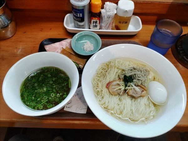 「煮玉子 昆布水のつけめん」@旬菜 新舟の写真